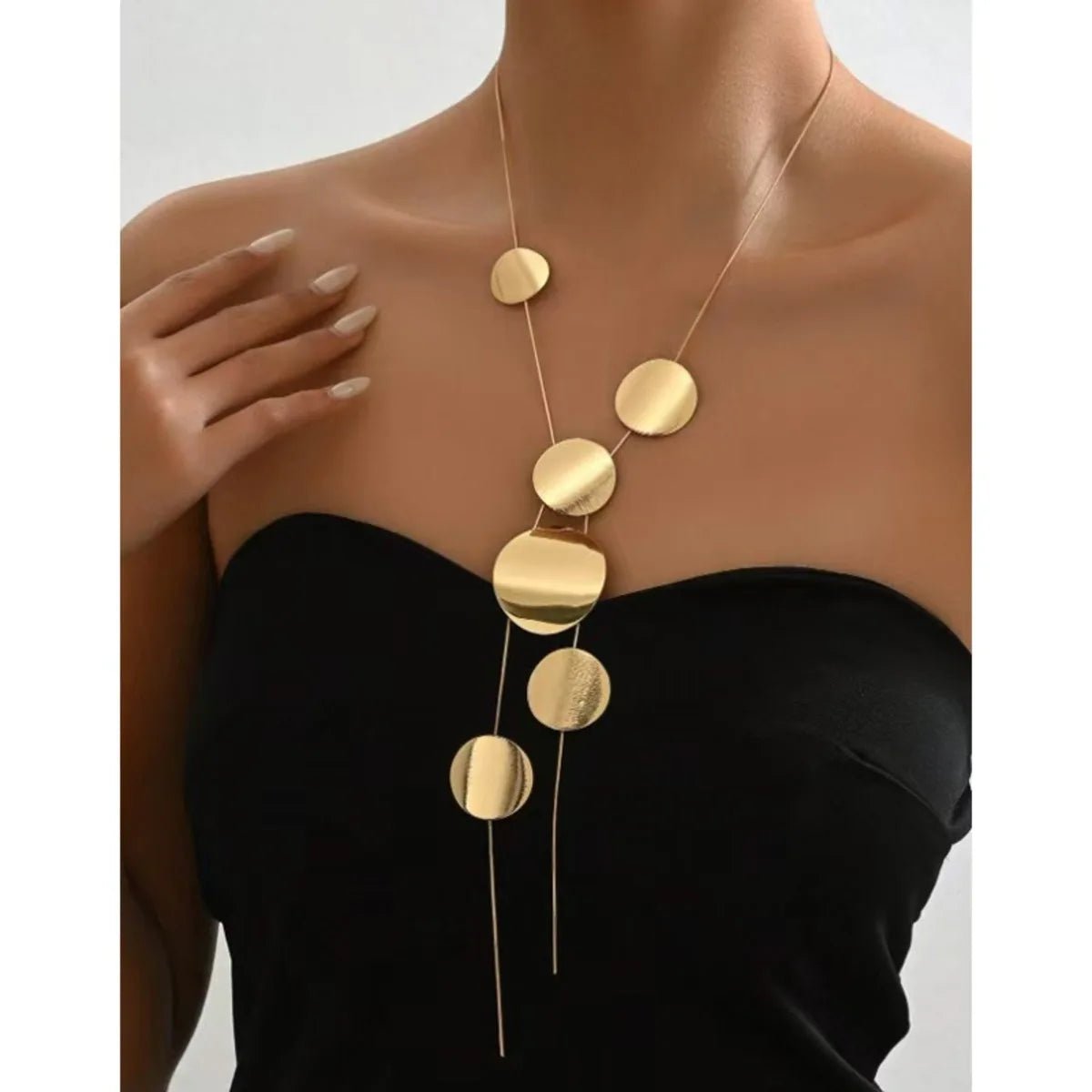 Large Round Long Necklace - LaVie Jewelery