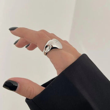 LOVE Heart Party Silver Color Rings - LaVie Jewelery