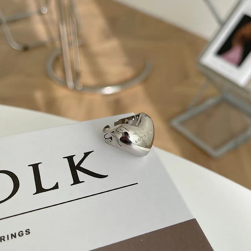 LOVE Heart Party Silver Color Rings - LaVie Jewelery
