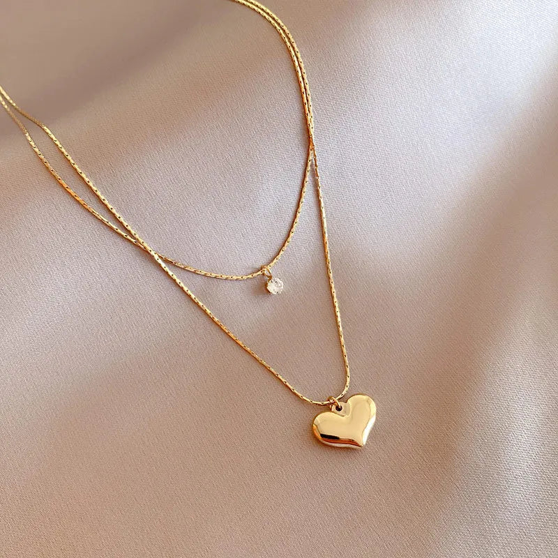 Stainless Steel Double Layer Necklace - LaVie Jewelery