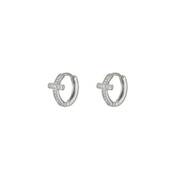 925 Sterling Silver Zircon Hoop Earrings - LaVie Jewelery