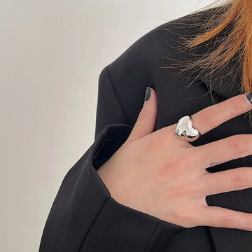 LOVE Heart Party Silver Color Rings - LaVie Jewelery