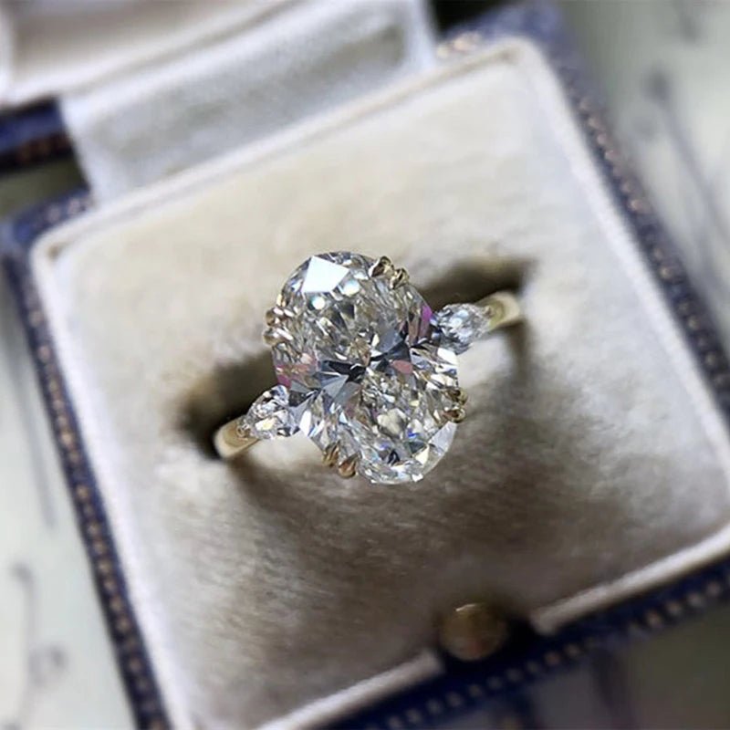 Oval Cubic Luxury Zirconia Wedding Bands - LaVie Jewelery