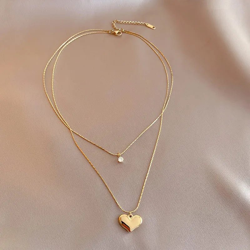 Stainless Steel Double Layer Necklace - LaVie Jewelery