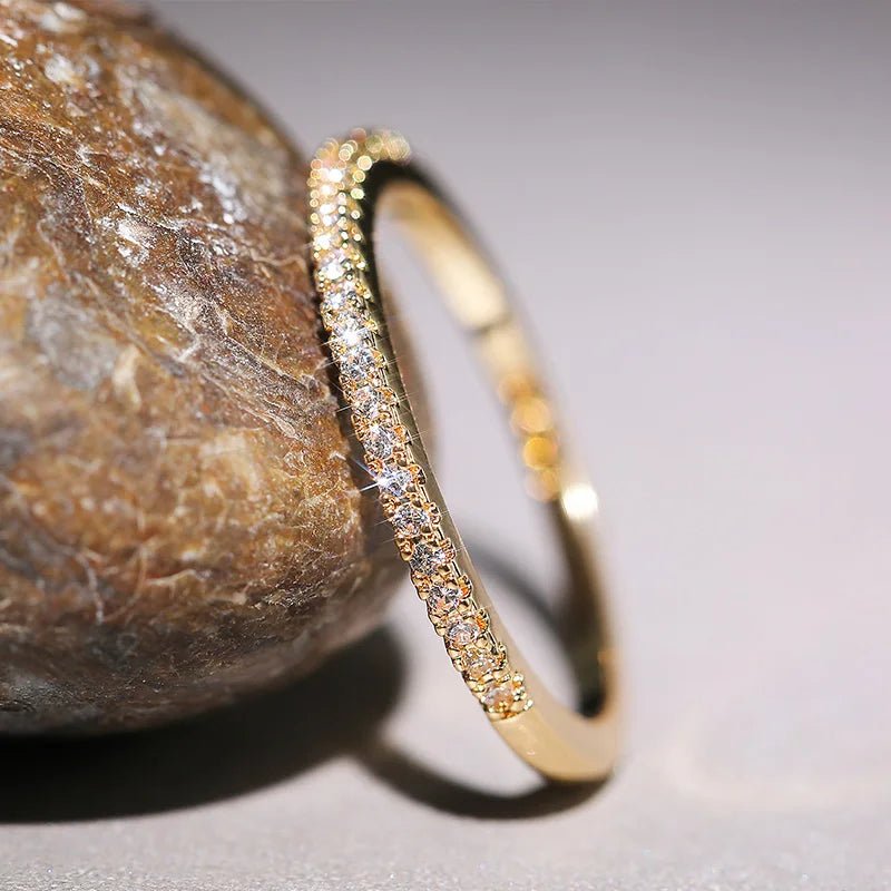 Thin Brilliant Cubic Zircon Rings - LaVie Jewelery