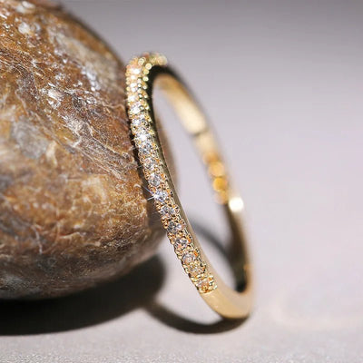 Thin Brilliant Cubic Zircon Rings - LaVie Jewelery