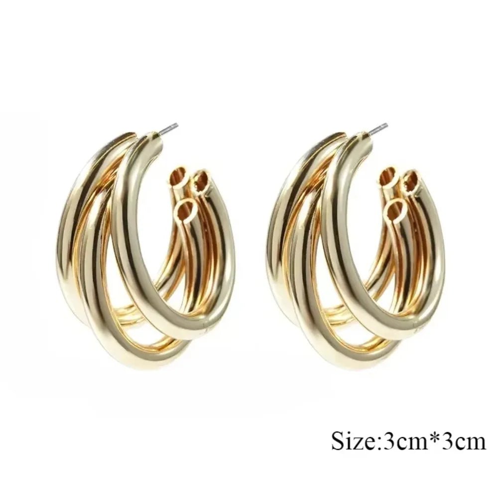 Stainless Steel Round Circle Hoop Earrings - LaVie Jewelery