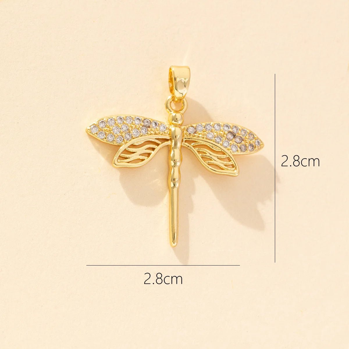Stainless Steel Gold Color Dragonfly Wings Necklaces For Women - LaVie Jewelery