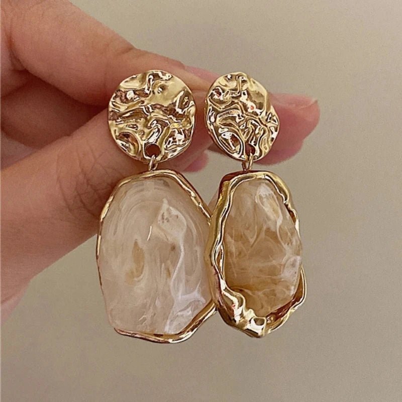 Korea Style Irregular Resin Stud Earrings - LaVie Jewelery