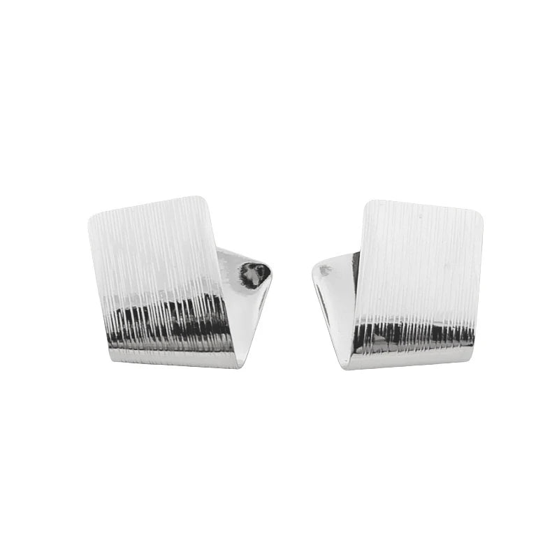Stylish Small Stud Earrings with Folded Design - LaVie Jewelry