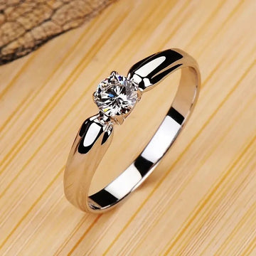 Single Round Cubic Zircon Rings - LaVie Jewelery