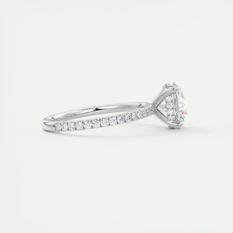 Classic 925 Sterling Sliver 2 Carat Round D - E Moissanite Ring - LaVie Jewelery