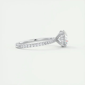 Classic 925 Sterling Sliver 2 Carat Round D - E Moissanite Ring - LaVie Jewelery