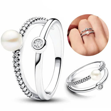 925 Sterling Silver Freshwater Cultured Pearls Collier Pearl Jewelery Set - LaVie Jewelery