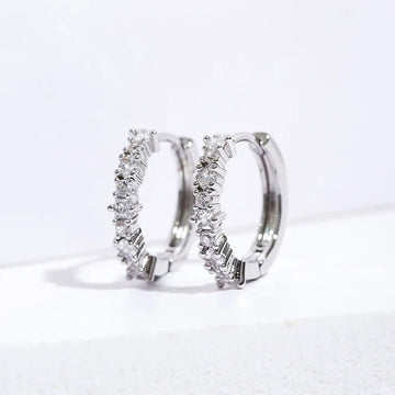 Stainless Steel Colorful Zircon Hoop Earrings - LaVie Jewelery