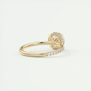 Classic 925 Sterling Sliver 2 Carat Round D - E Moissanite Ring - LaVie Jewelery