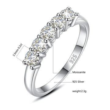 1ct D‑Color Moissanite Eternity Ring - LaVie Jewelery