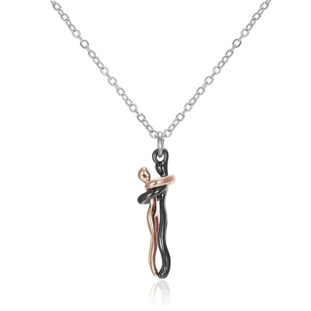 "The Eternal Embrace" Hugging Couple Necklace - The LaVie Jewelry
