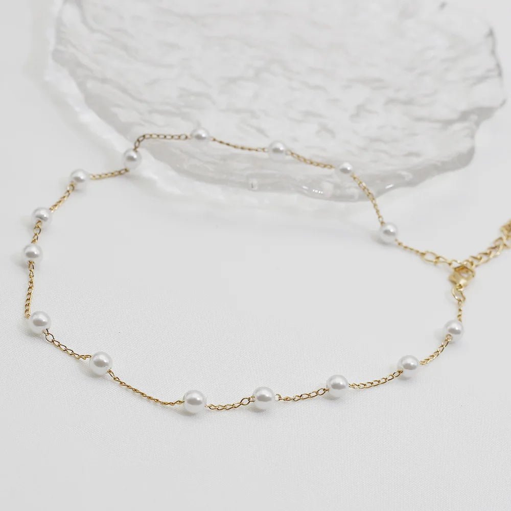Gold Color Goth Beads Choker Neck Chain - LaVie Jewelery