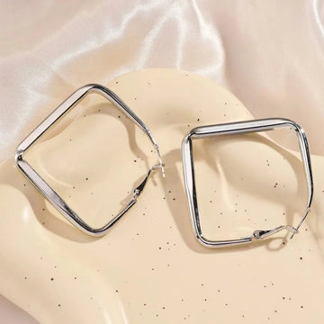 Gold Color Square Hoop Earrings - LaVie Jewelery