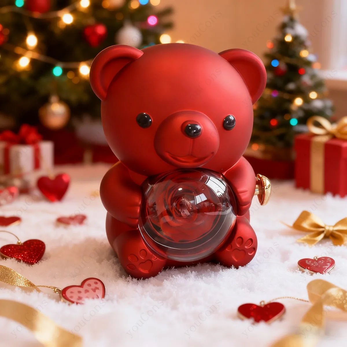 "The Passionate Heart" Red Pendant & Bear Gift Set - LaVie Jewelery