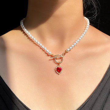 Gold Color New Beads Pearl Choker Necklace - LaVie Jewelery
