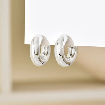 Gold Color Circle Twists Hoop Earrings - LaVie Jewelery