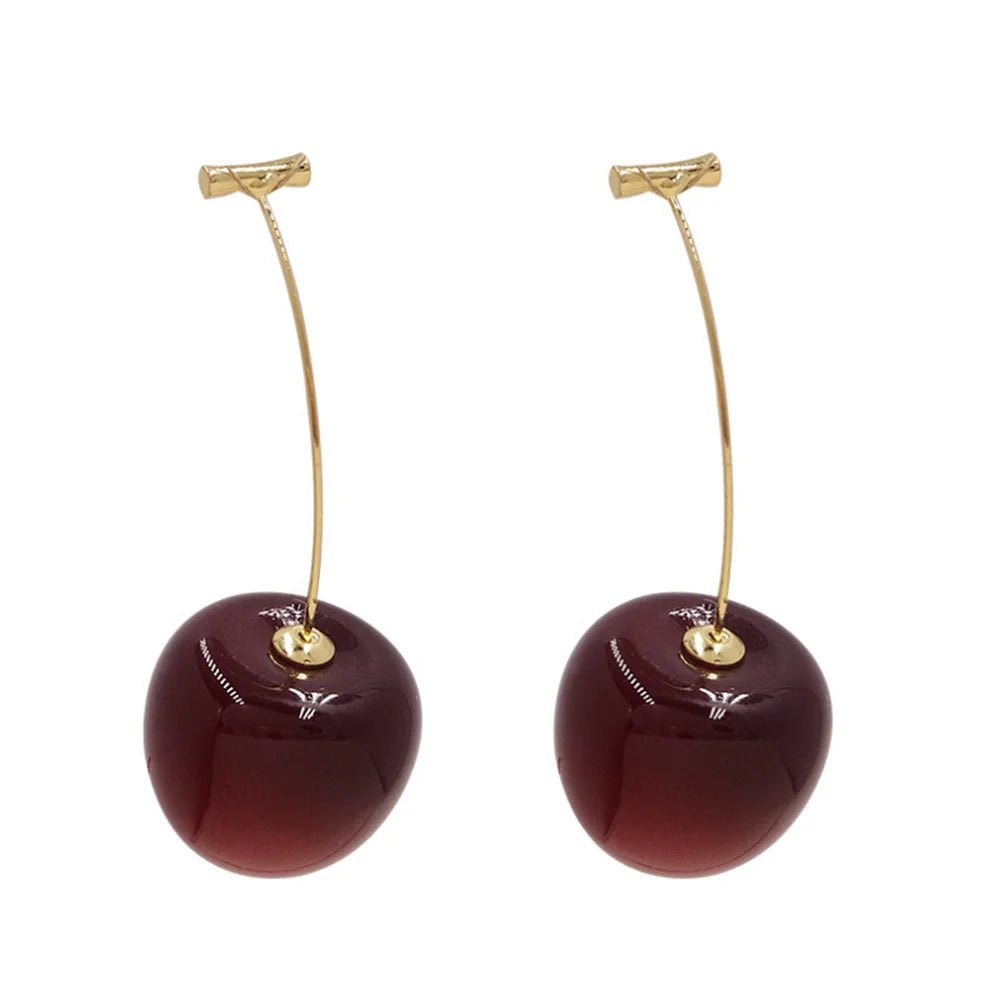 Cherry Fruit Acrylic Earrings - LaVie Jewelery