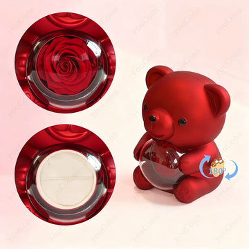 "The Radiant Heart" Red Pendant & Bear Rose Set - LaVie Jewelery