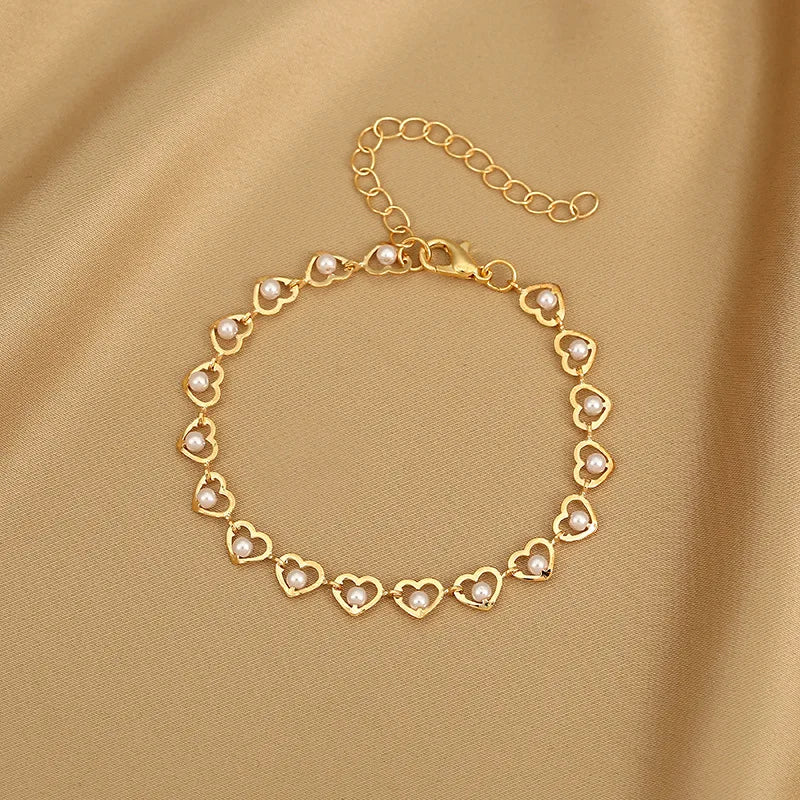 Korean Exquisite Crystal Zircon Colorful Heart Bracelet - LaVie Jewelery