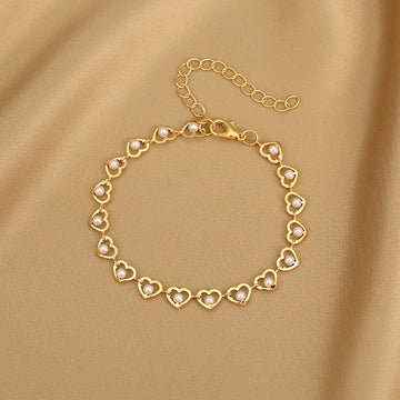 Korean Exquisite Crystal Zircon Colorful Heart Bracelet - LaVie Jewelery