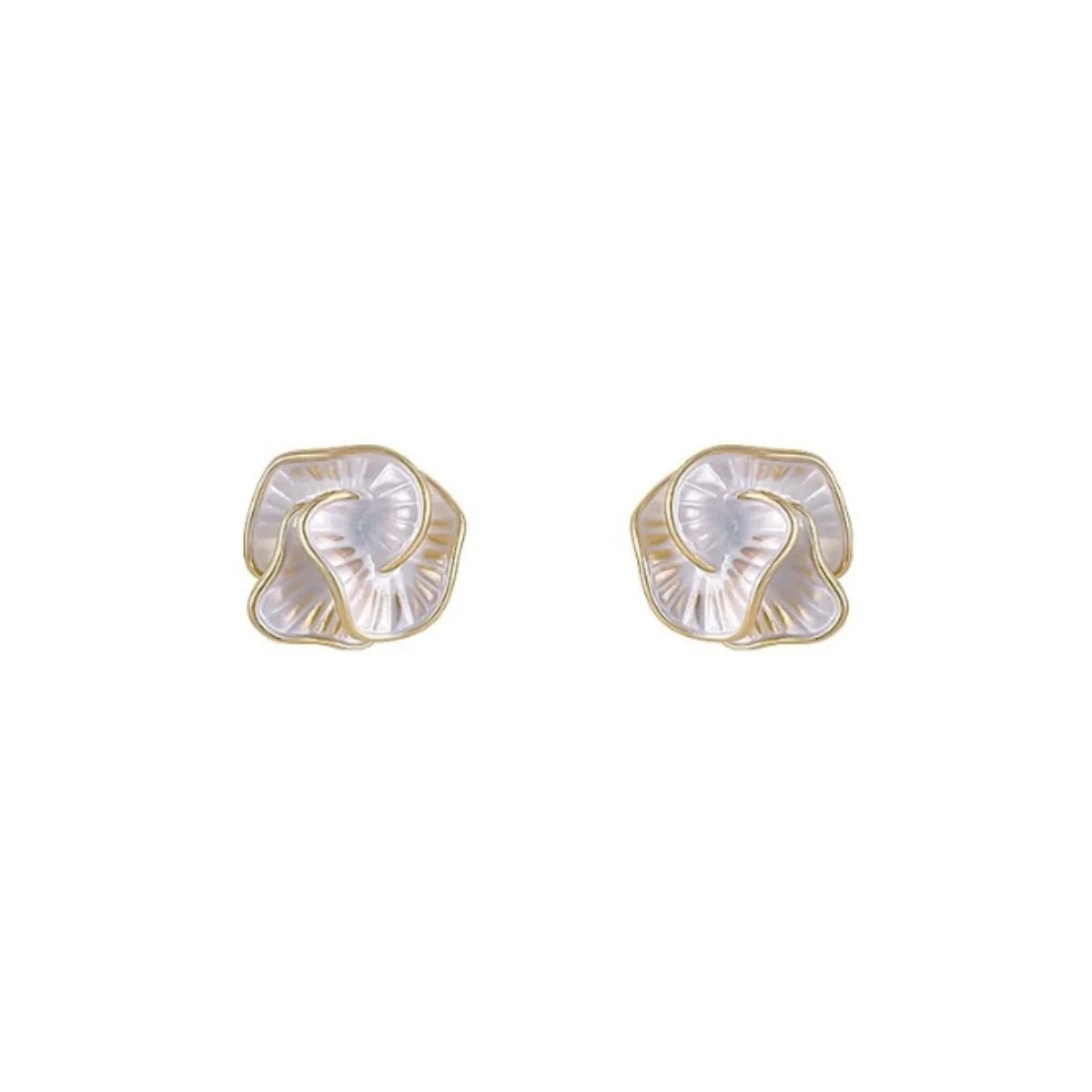 Luxury Camellia Stud Earrings - LaVie Jewelery