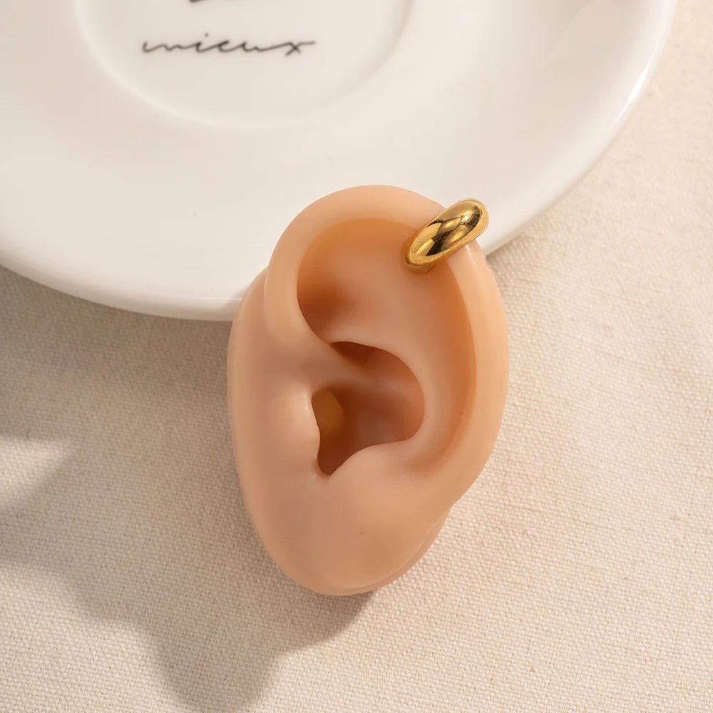 Stainless Steel Gold Silver Earcuff Earrings - LaVie Jewelery