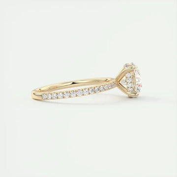 Classic 925 Sterling Sliver 2 Carat Round D - E Moissanite Ring - LaVie Jewelery