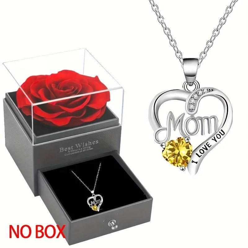 Elegant Hollow Heart Rhinestone Pendant Necklace - LaVie Jewelery