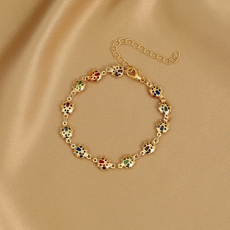 Korean Exquisite Crystal Zircon Colorful Heart Bracelet - LaVie Jewelery