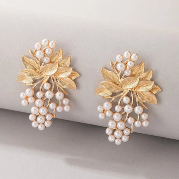 Elegant Double Side White Shell Pearl Stud Earrings - LaVie Jewelery