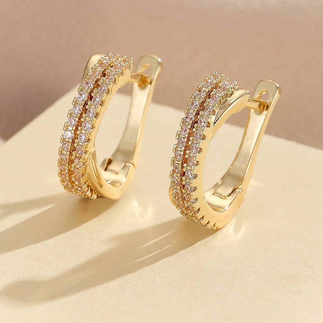Trendy Crystal Black And White Zircon Earrings - LaVie Jewelery