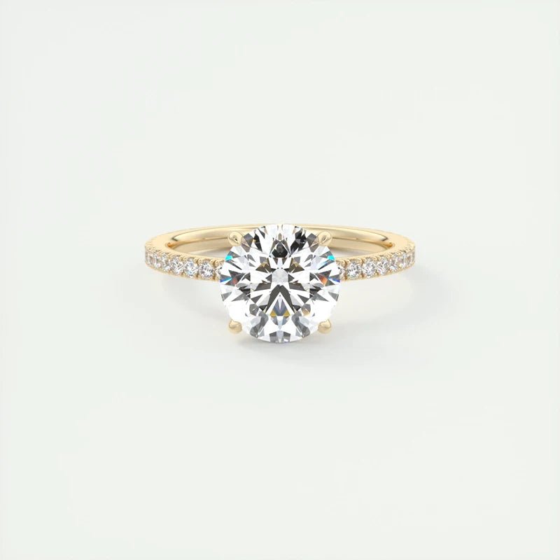 Classic 925 Sterling Sliver 2 Carat Round D - E Moissanite Ring - LaVie Jewelery