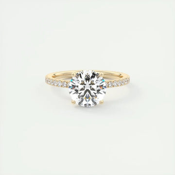 Classic 925 Sterling Sliver 2 Carat Round D - E Moissanite Ring - LaVie Jewelery