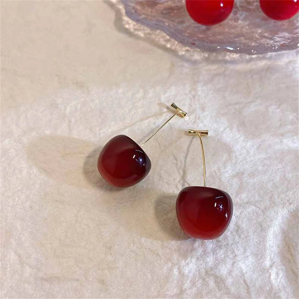 Cherry Fruit Acrylic Earrings - LaVie Jewelery