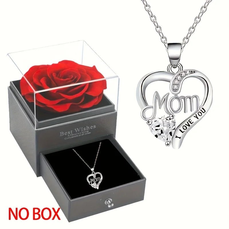 Elegant Hollow Heart Rhinestone Pendant Necklace - LaVie Jewelery