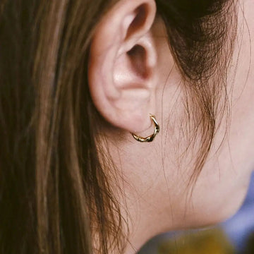 18K Gold Plated Silver Color Circle Hoop Earrings - LaVie Jewelery
