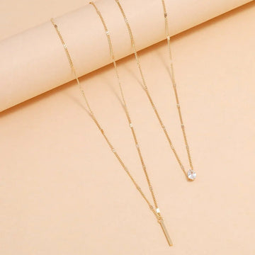 Multi - layer Star Heart Shape Water Drop Pendant Chain Necklace - LaVie Jewelery