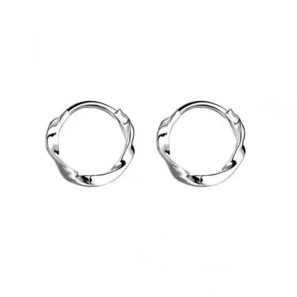 18K Gold Plated Silver Color Circle Hoop Earrings - LaVie Jewelery