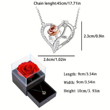 "The Eternal Flame" Forever Love Necklace & Rose Set - The LaVie Jewelry