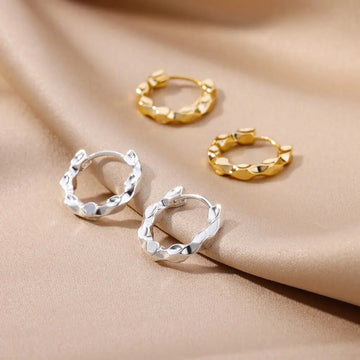 Stainless Steel Vintage Elegant Round Hoop Earrings - LaVie Jewelery