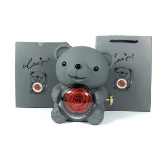 "The Symphony of Love" Rotating Rose & Custom Engraved Necklace Set - LaVie Jewelery
