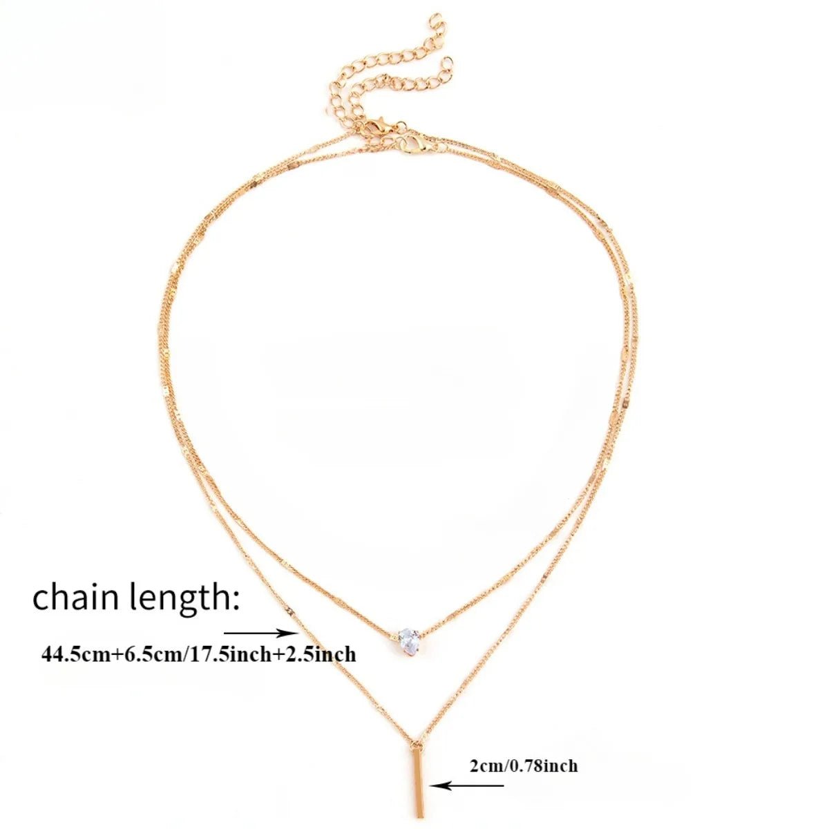 Multi - layer Star Heart Shape Water Drop Pendant Chain Necklace - LaVie Jewelery