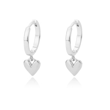 Stainless Steel Gold Silver Color Zircon Heart Earrings - LaVie Jewelery